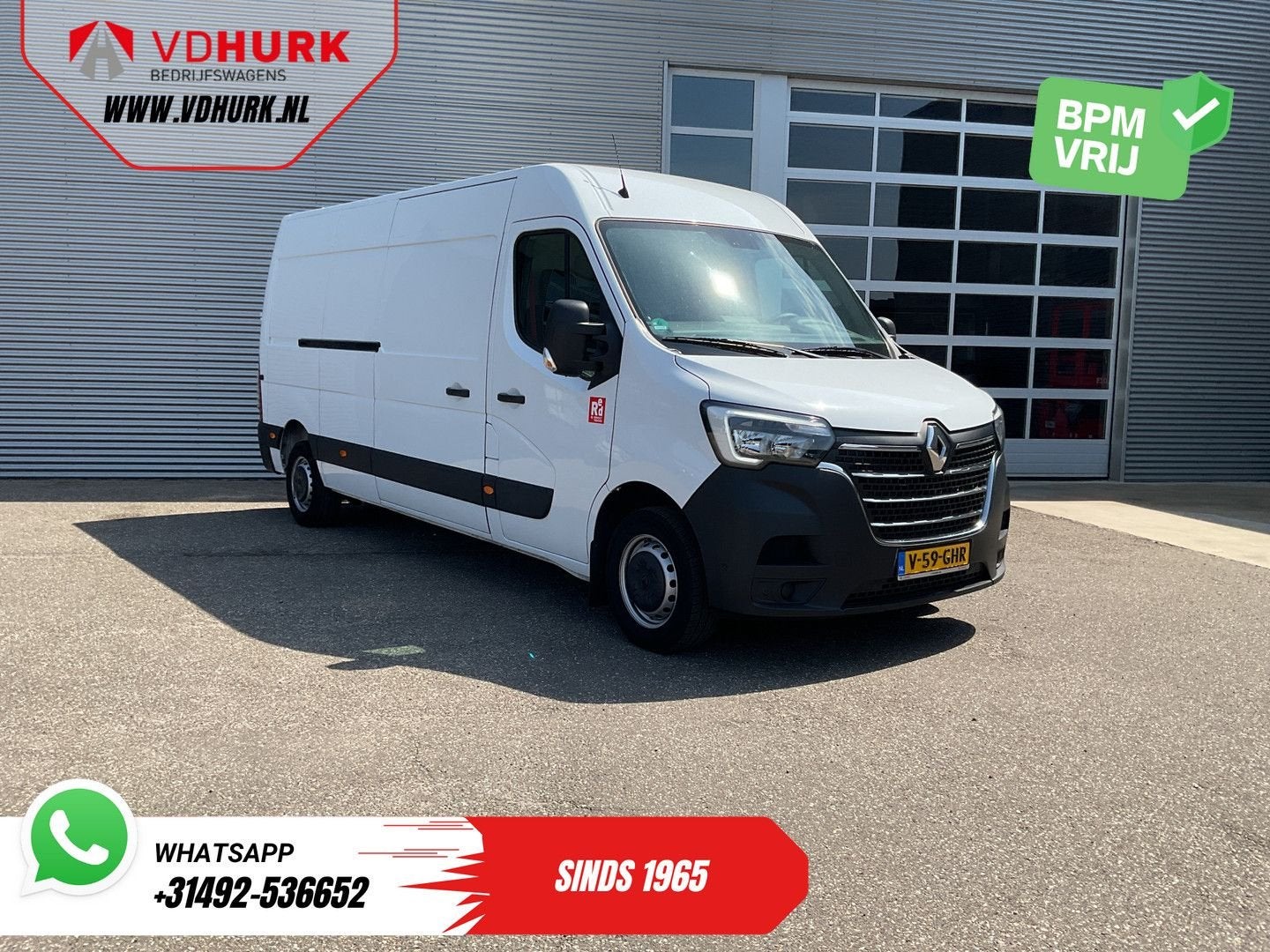Renault Master 2.3 dCi 150 pk L3H2 NL Auto/ 270Gr.Deuren/ Ca, Parkeersensor, Renault, Wit, Bedrijf