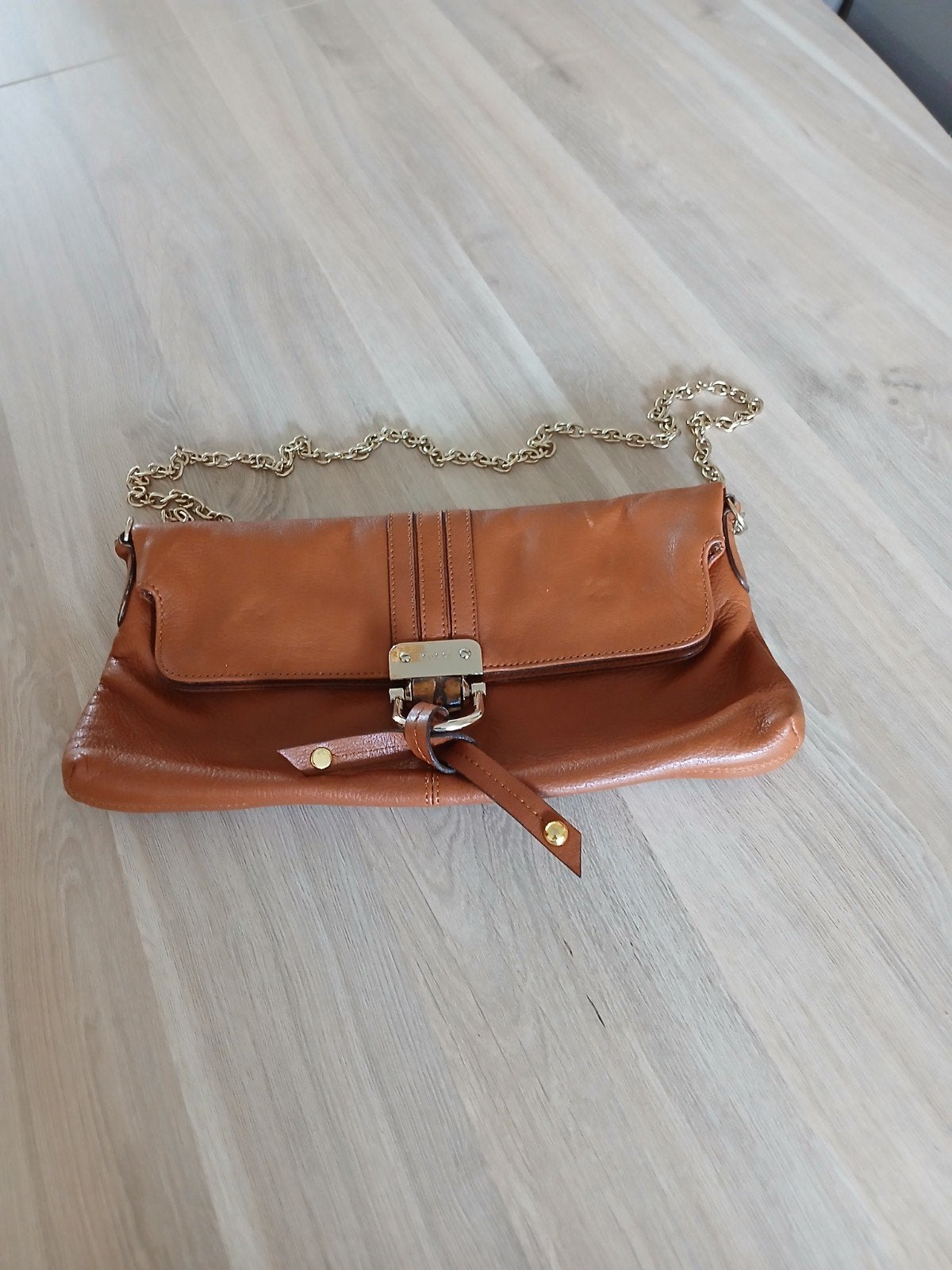 leder handtas bruin, Ophalen, Bruin, Handtas