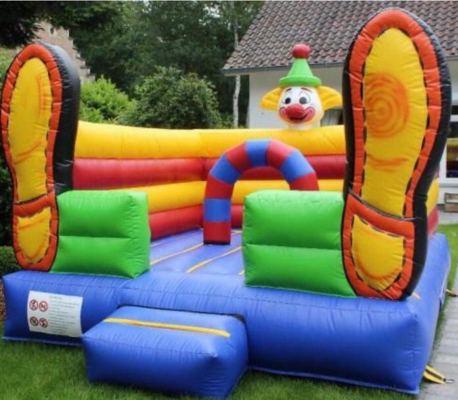 Springkasteel te huur meneer clown, Ophalen, Gebruikt