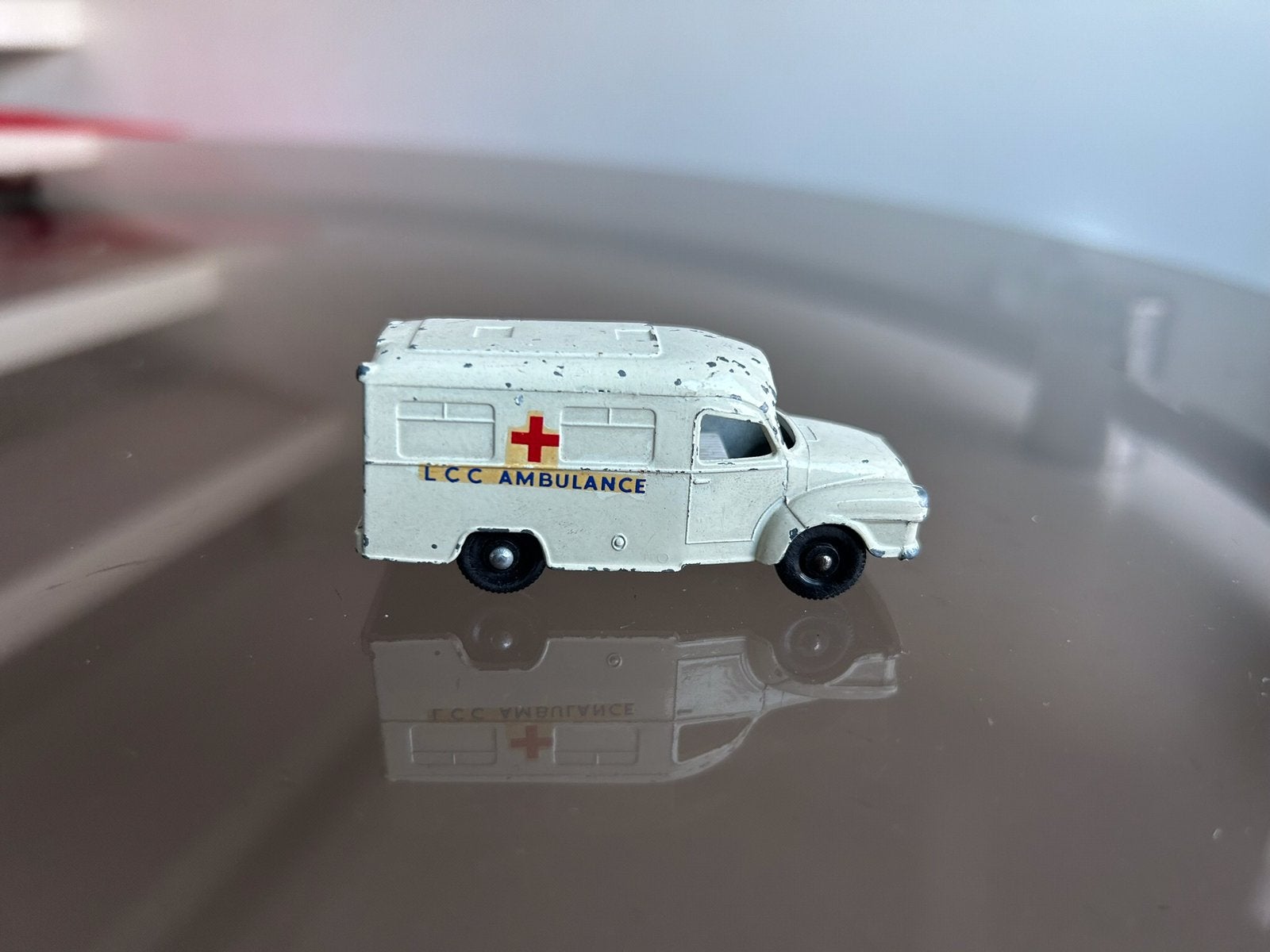 Matchbox Lesney Bedford Lomas Ambulance nr 14-C 1962, Verzamelen, Ophalen of Verzenden