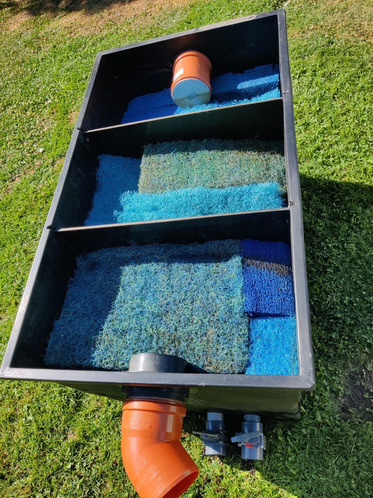 Filtration par gravité - 3 bacs avec tapis japonais, Enlèvement