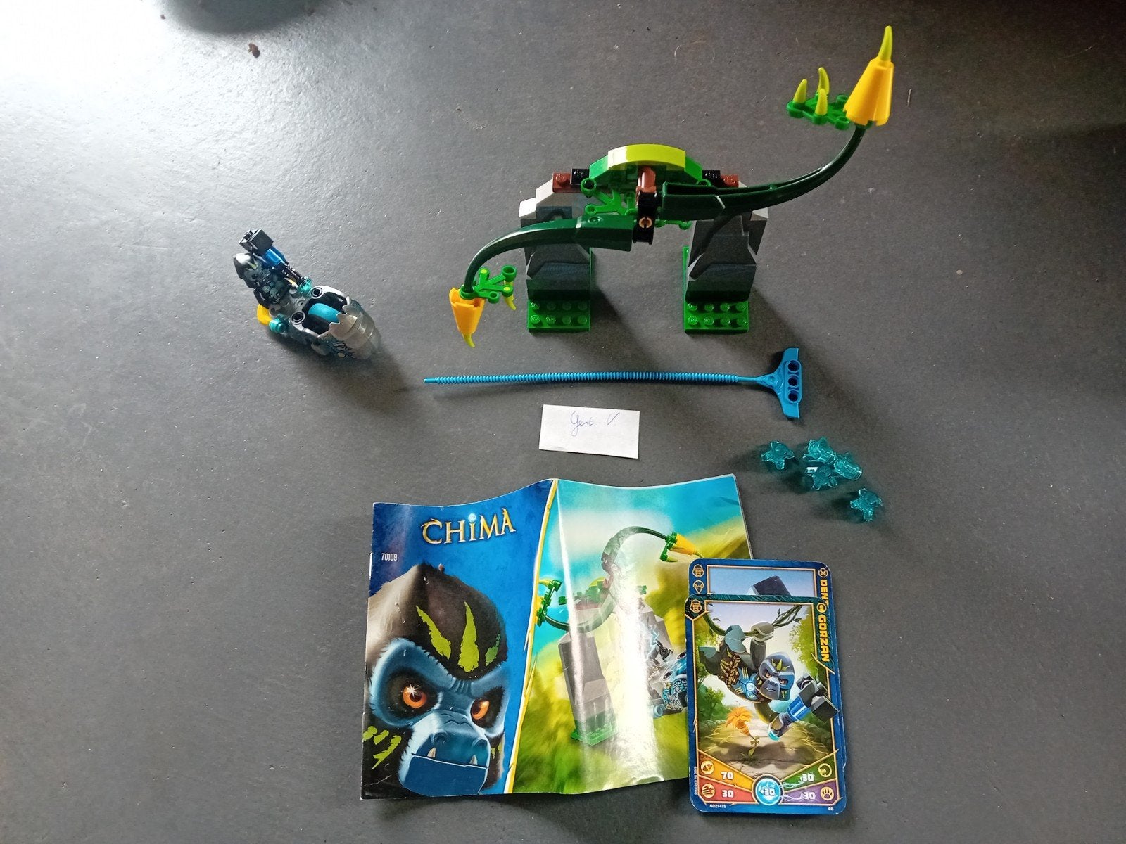 Lego Chima  kaart Gorzan Dentmakor, Ophalen of Verzenden, Lego