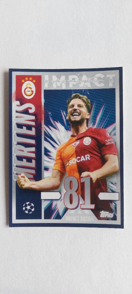 Sticker autocollant topps Dries Mertens 2023 2024, Ophalen of Verzenden, Gebruikt