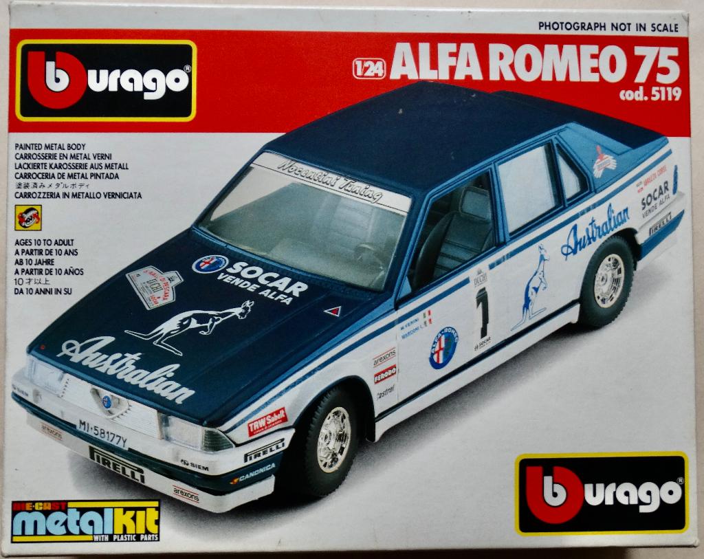 BURAGO 1:24 - ALFA ROMEO 75, Hobby & Loisirs créatifs, Modélisme | Voitures & Véhicules, Neuf, Autres marques, Enlèvement ou Envoi