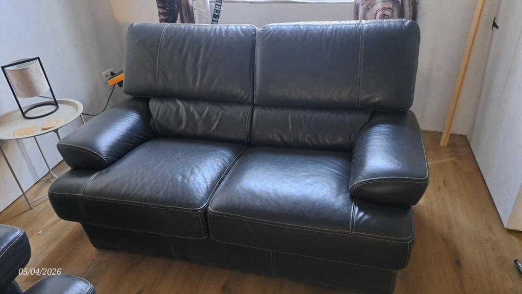 2-zit zetel echt leder, Ophalen