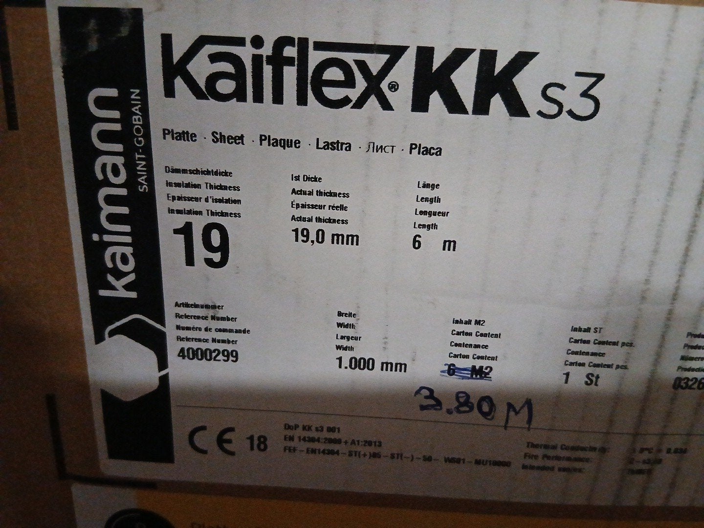 Kaiflex KK 19 mm autocollante, Enlèvement