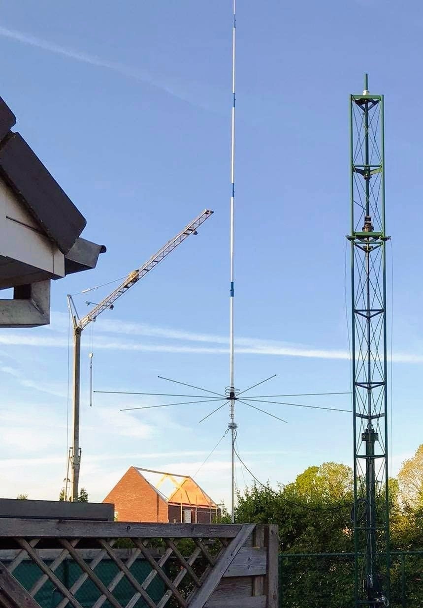 De Sigma-Maintova 8 radialen 5/8golf Basisantenne., Telecommunicatie, Antennes en Masten, Ophalen, Mast