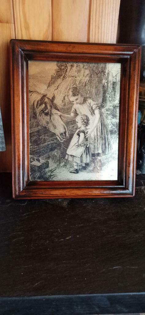gravure avec encadrement chêne, Enlèvement ou Envoi