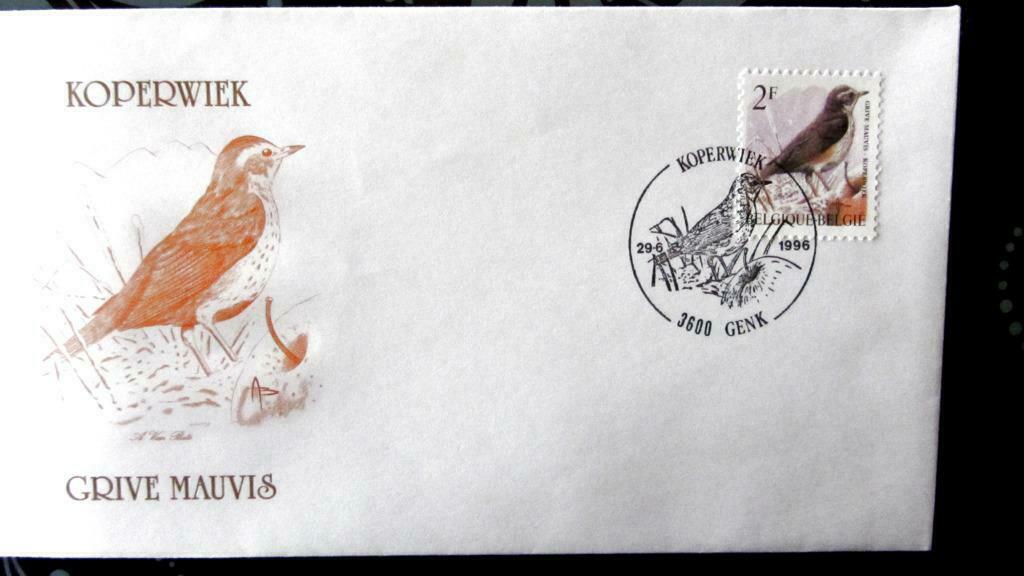 FIRST DAY COVER- VOGELS VAN BUZIN- DE KOPERWIEK, Ophalen of Verzenden, Gestempeld, Dier of Natuur