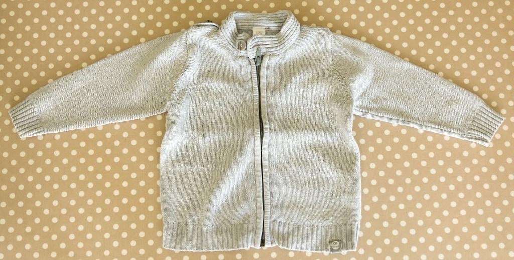 Grijs golfje met rits Zara, maat 18-24M / 86 cm, Kinderen en Baby's, Babykleding | Maat 86, Gebruikt, Truitje of Vestje, Ophalen of Verzenden