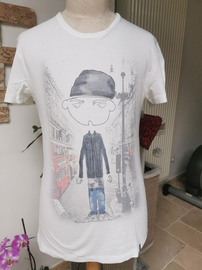 Mooie witte dames t-shirt van Patrizia Pepe, Kleding | Dames, Ophalen of Verzenden, Zo goed als nieuw, Maat 38/40 (M)