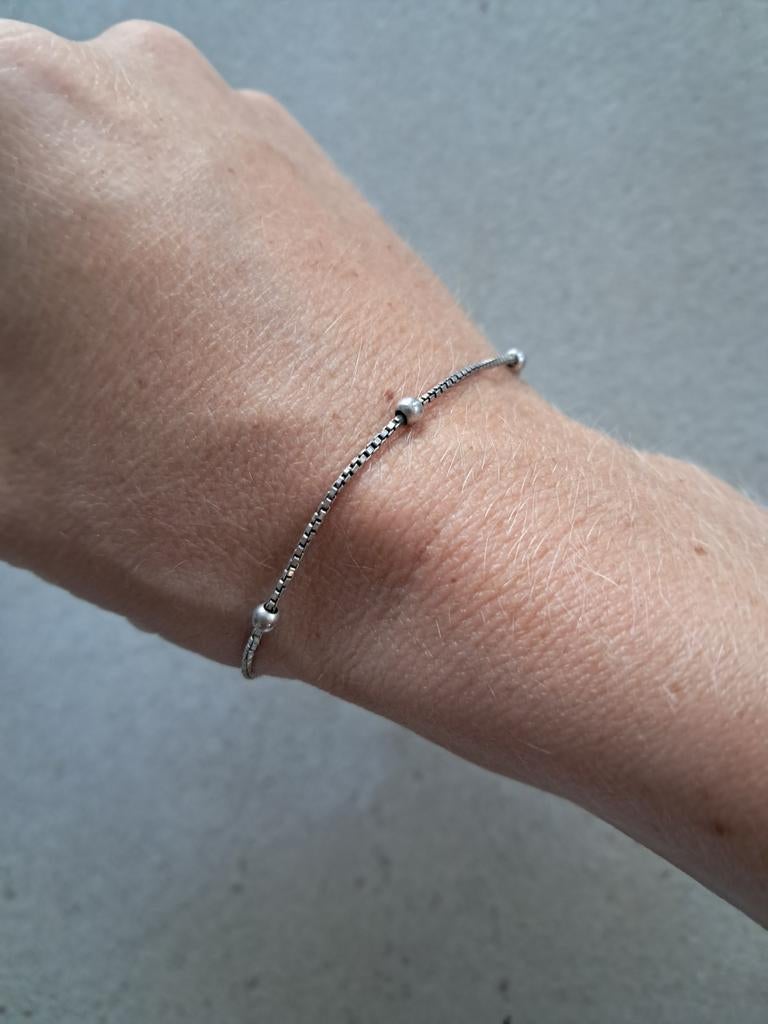 Bracelet fin en argent 925, Enlèvement ou Envoi, Utilisé, Argent, Argent