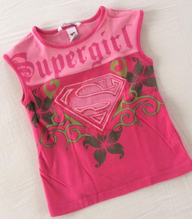 roze meisjes t-shirt Super Girl H&M 104 110, Gebruikt, H&M, Meisje, Shirt of Longsleeve