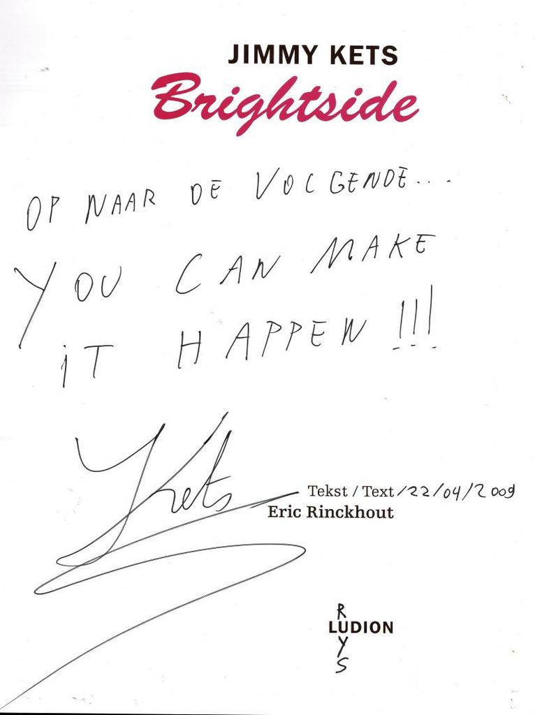 Jimmy Kets - Brightside (gesigneerd), Enlèvement ou Envoi, Utilisé