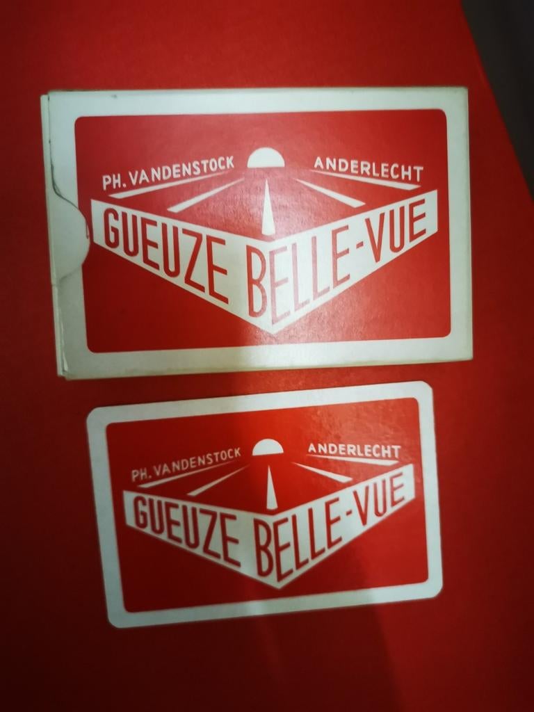 Geuze Belle-veu PH. Van denStock Anderlecht speelkaarten, Verzamelen, Biermerken, Ophalen of Verzenden, Zo goed als nieuw