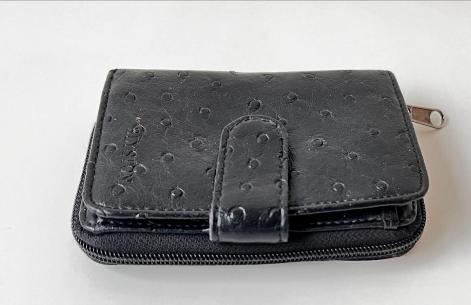 unisex zwarte leder portemonnee ELYSTON, Autres marques, Cuir, Enlèvement ou Envoi, Comme neuf