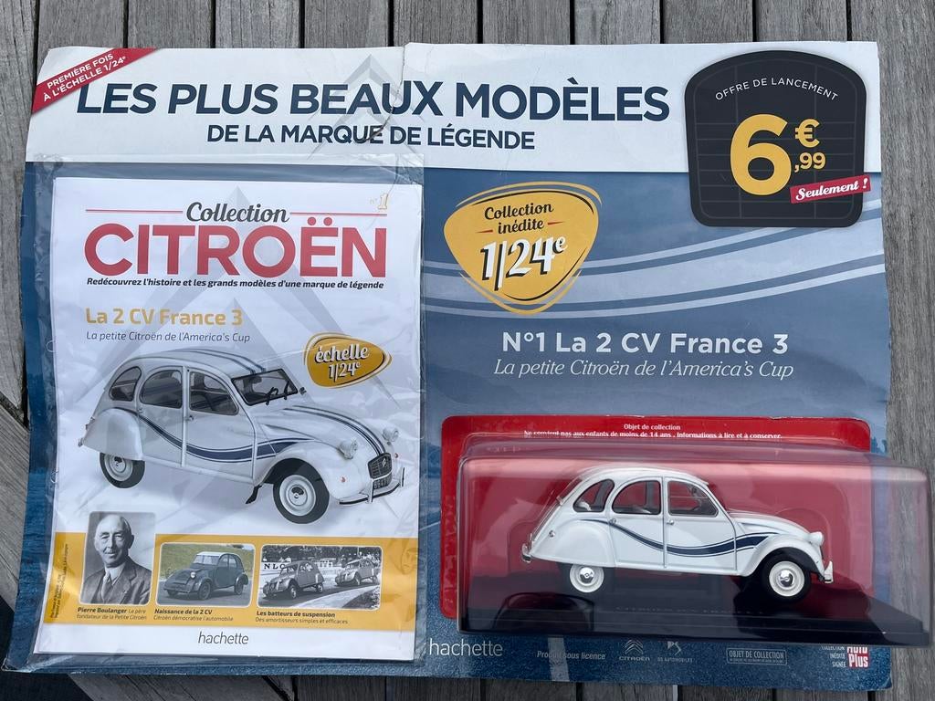 Miniatures 2cv France 3 (1/24 ème), Enlèvement ou Envoi, Comme neuf