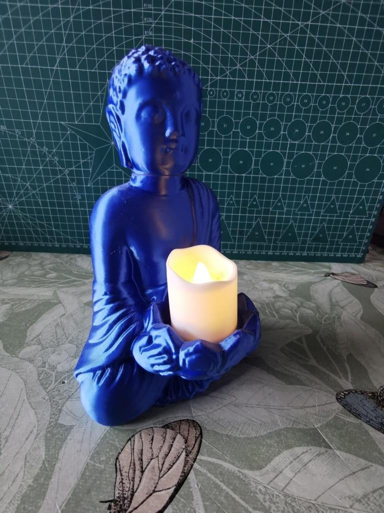 3D geprinte zittende boedha ( voor theelicht ), Ophalen of Verzenden, Nieuw