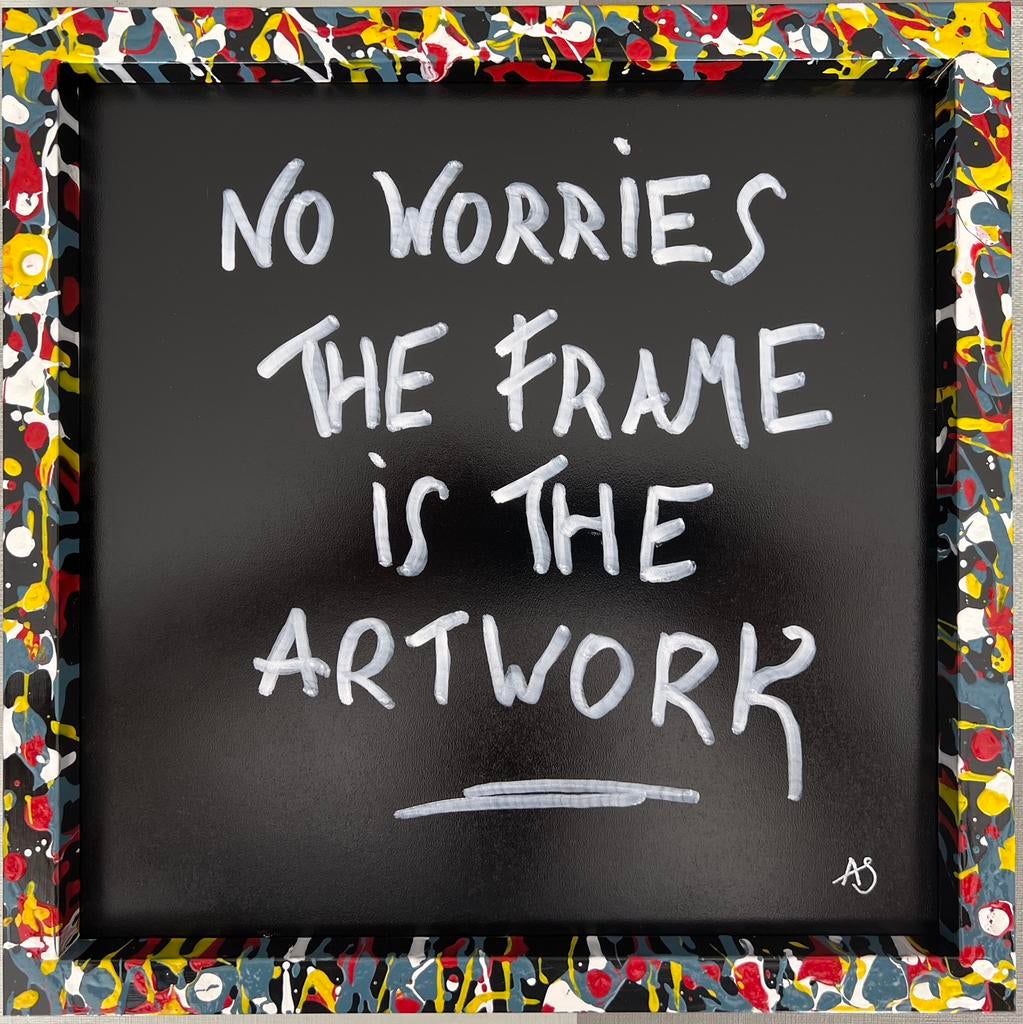 No Worries, The Frame is the Artwork, Antiquités & Art, Art | Peinture | Abstraite, Enlèvement ou Envoi