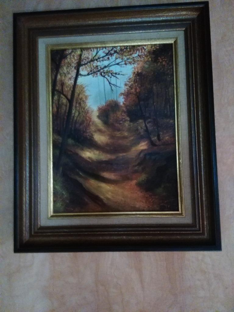 Schilderij herfstlandschap, Enlèvement