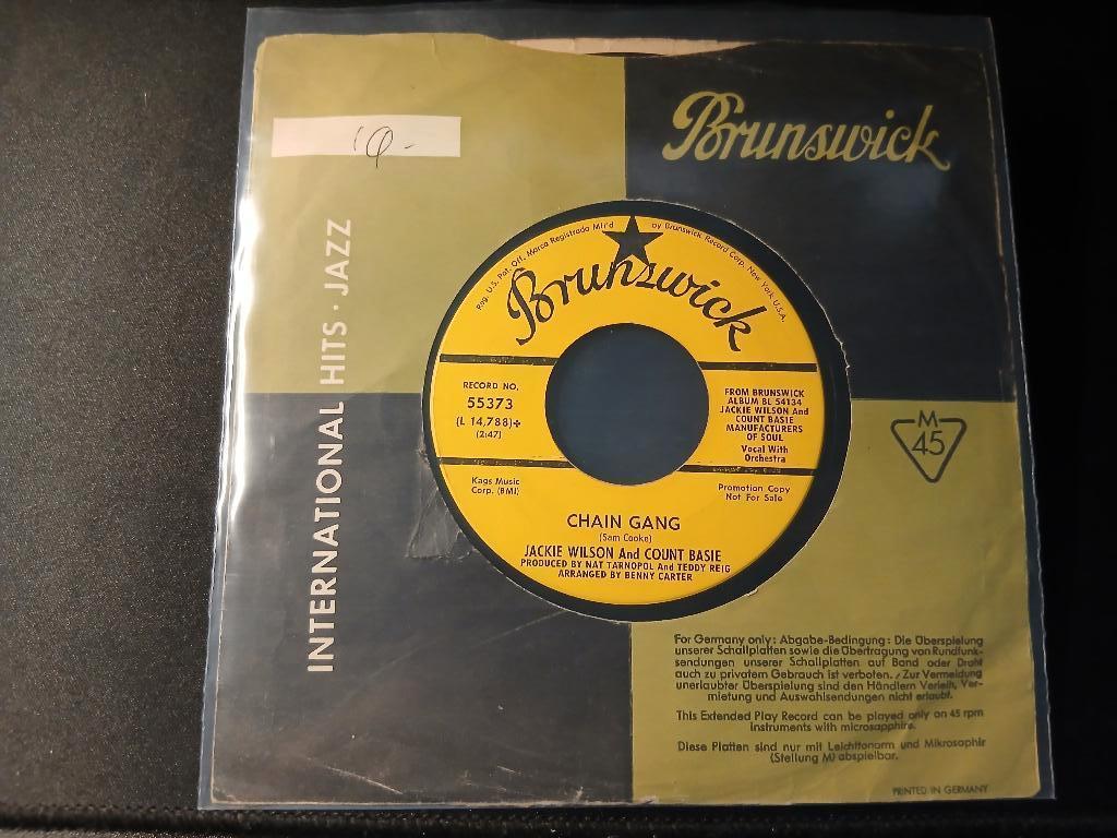 Jackie Wilson And Count Basie – Chain Gang -' 7 " Popcorn", 7 inch, Single, Ophalen of Verzenden, Zo goed als nieuw