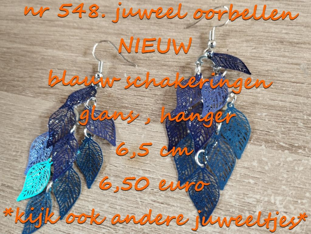 548. Juweel : oorbellen , NIEUW ,  verzending inbegrepen, Overige materialen, Hangers, Nieuw, Verzenden