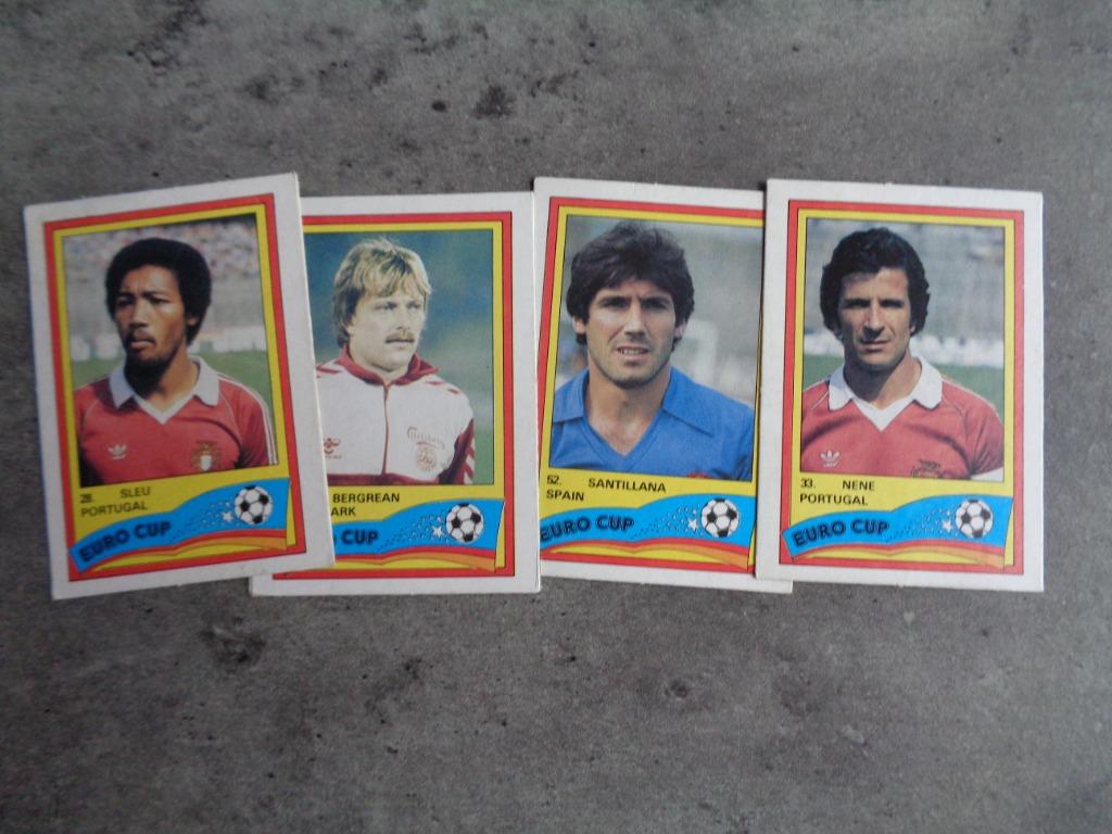 CARTES PHOTOS DE FOOTBALL MONTY GUM EURO 84 DE 1984 9X, Enlèvement ou Envoi