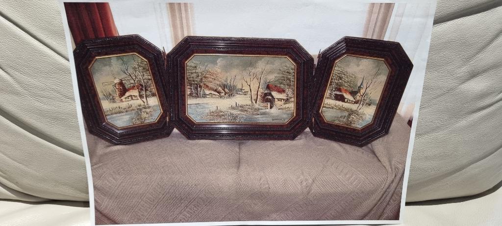 Triptyque de Quidousse peintre belge reconnu, Enlèvement