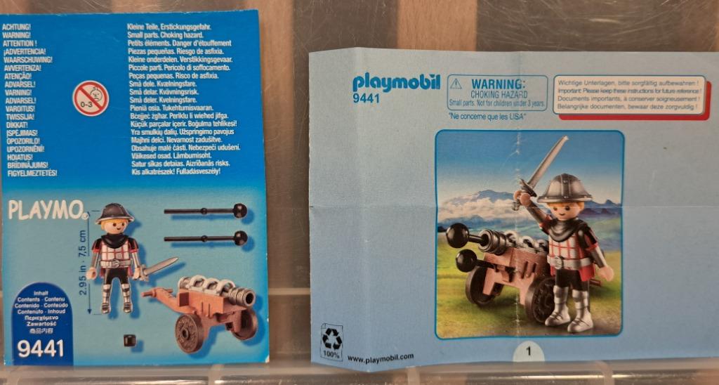 Playmobil 9441 Ridder met kanon, Kinderen en Baby's, Speelgoed | Playmobil, Ophalen of Verzenden, Zo goed als nieuw, Complete set