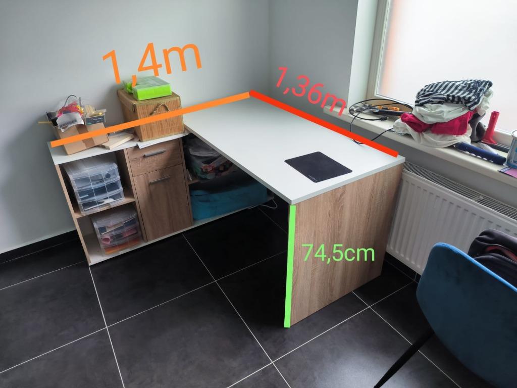 Bureau met hoek, Huis en Inrichting, Bureaus, Ophalen, Nieuw