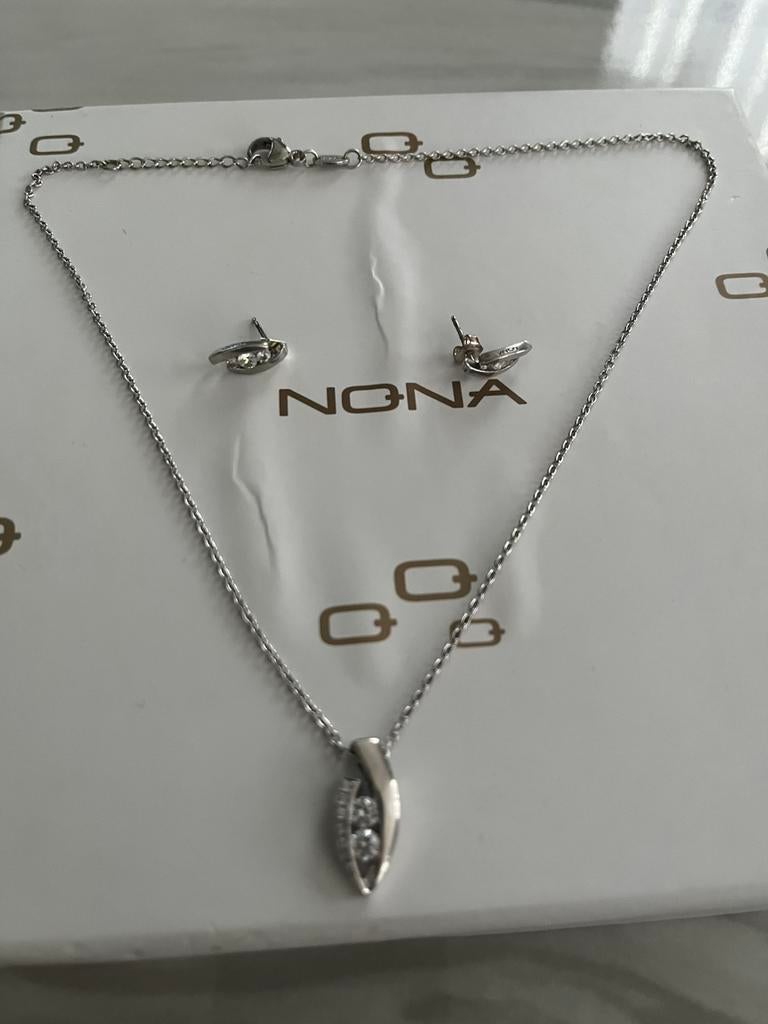 Nona silver set 925, Bijoux, Sacs & Beauté, Enlèvement ou Envoi, Comme neuf