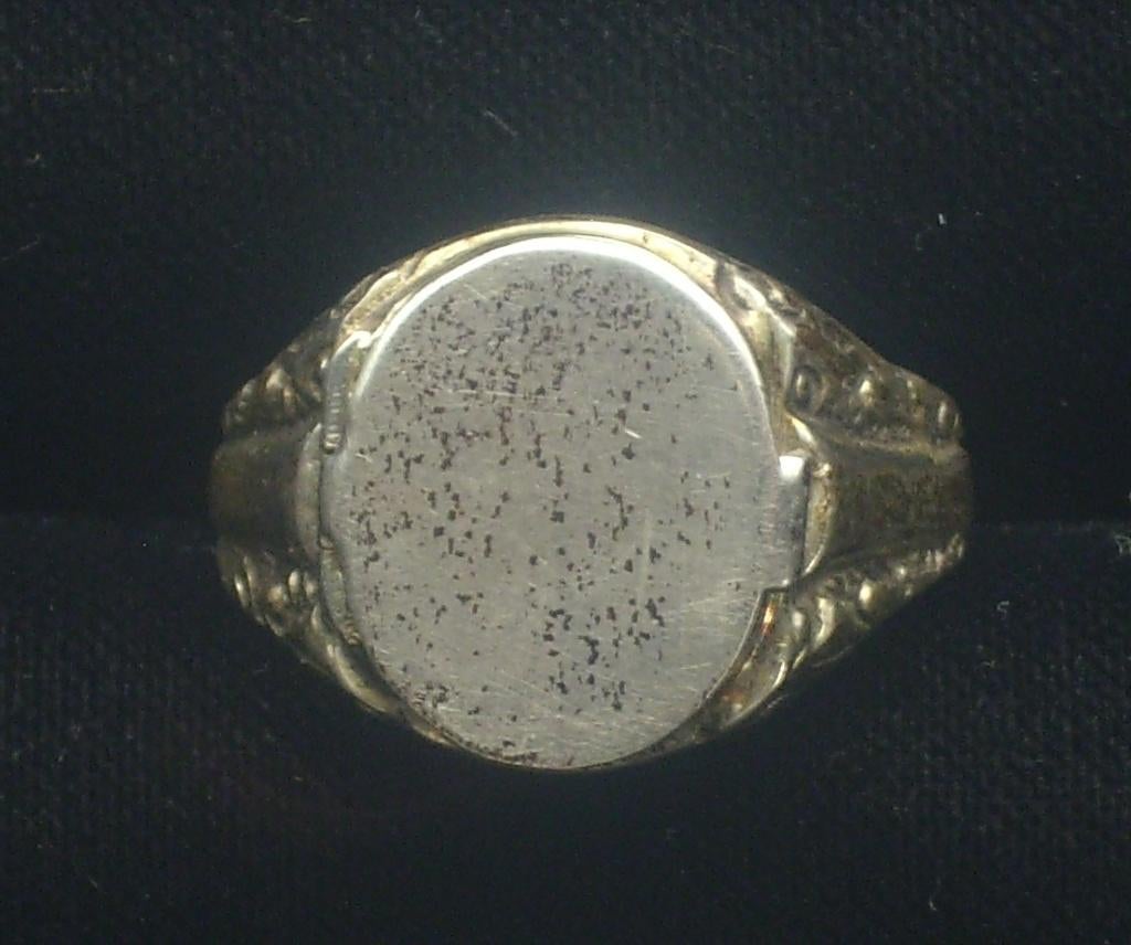 Bague à système d'avant-guerre officier belge campagne 1940, Envoi, Armée de terre, Ruban, Médaille ou Ailes