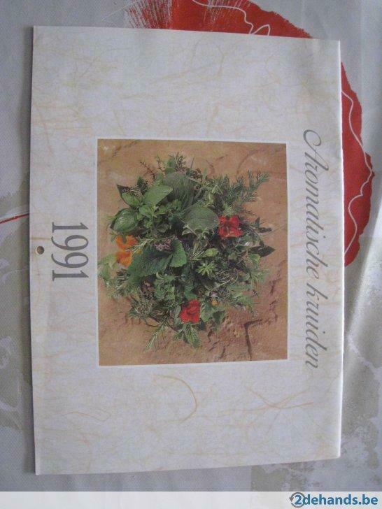 Calendrier "Herbes aromatiques" 1991 / gratuit, Envoi, Comme neuf