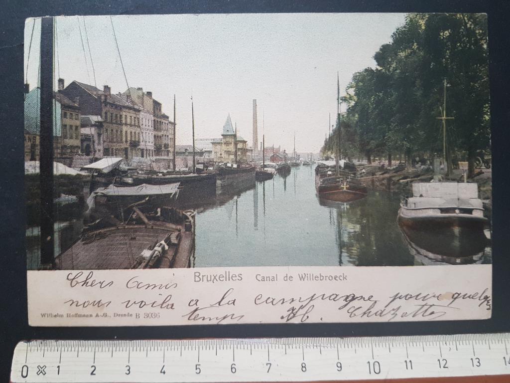 Carte postale Bruxelles Bruxelles Canal de Willebroeck, Enlèvement ou Envoi, Avant 1920, Affranchie, Bruxelles (Capitale)
