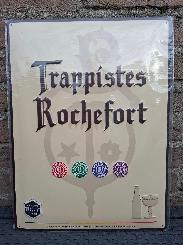 panneau publicitaire Rochefort authentique (emballage d'orig, Collections, Marques de bière, Neuf, Panneau, Plaque ou Plaquette publicitaire