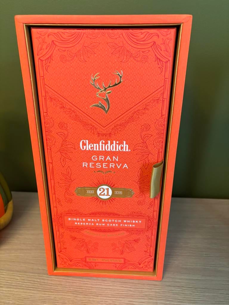 Glenfiddich gran reserva 21 years, Verzamelen, Wijnen, Ophalen of Verzenden, Nieuw