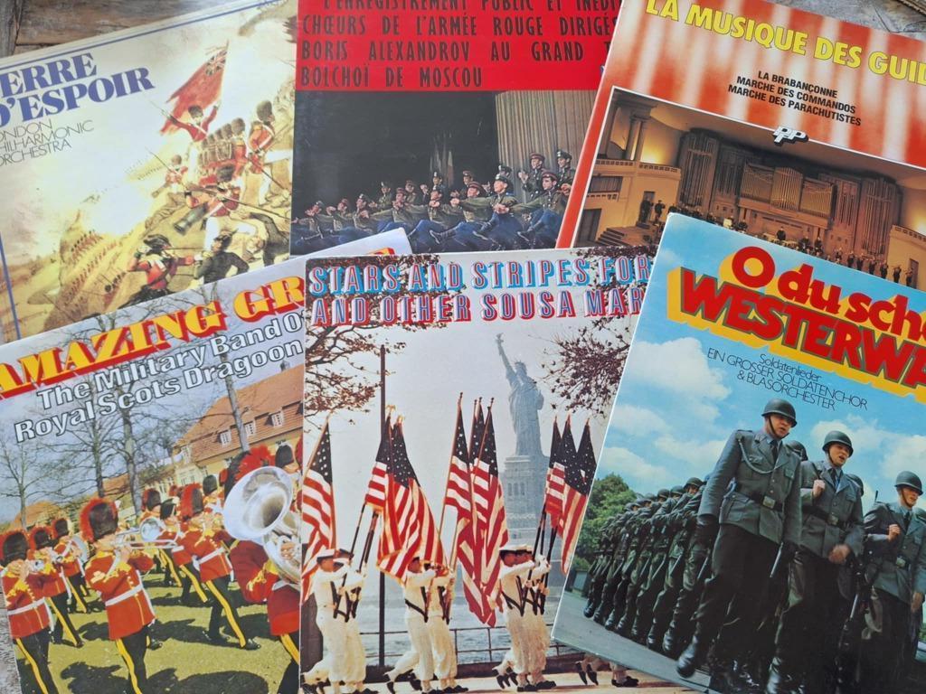 Lot 32 x Lp's + 5 x 10" Vinyl - Military Marches, Ophalen of Verzenden, Gebruikt, 12 inch
