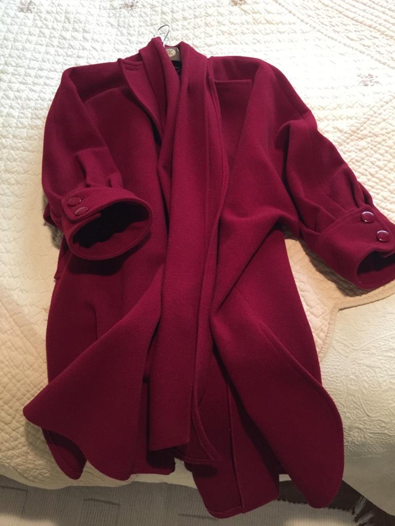 MANTEAU DAME, Enlèvement, Comme neuf, Taille 42/44 (L), Rouge