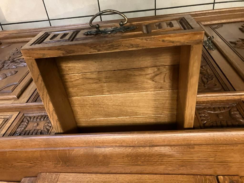 Nouveau bar et meuble Malines anciens en chêne, 150 à 200 cm, Comme neuf, Enlèvement, Chêne