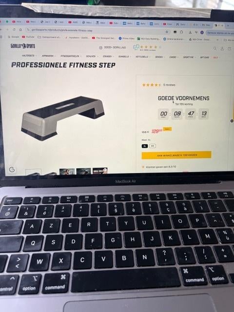 Stepbank (zwart/grijs), Sport en Fitness, Fitnessmaterialen, Gebruikt, Stepbank, Benen, Borst, Buik, Ophalen