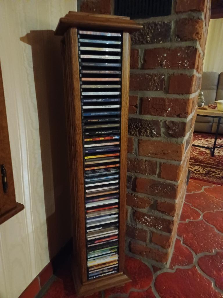 Eiken CD rek zonder cd's, Enlèvement, Utilisé, Bois, CD