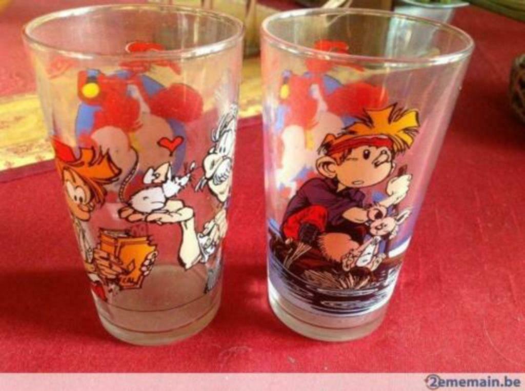 Verres décorés BD, Utilisé, Verre à eau