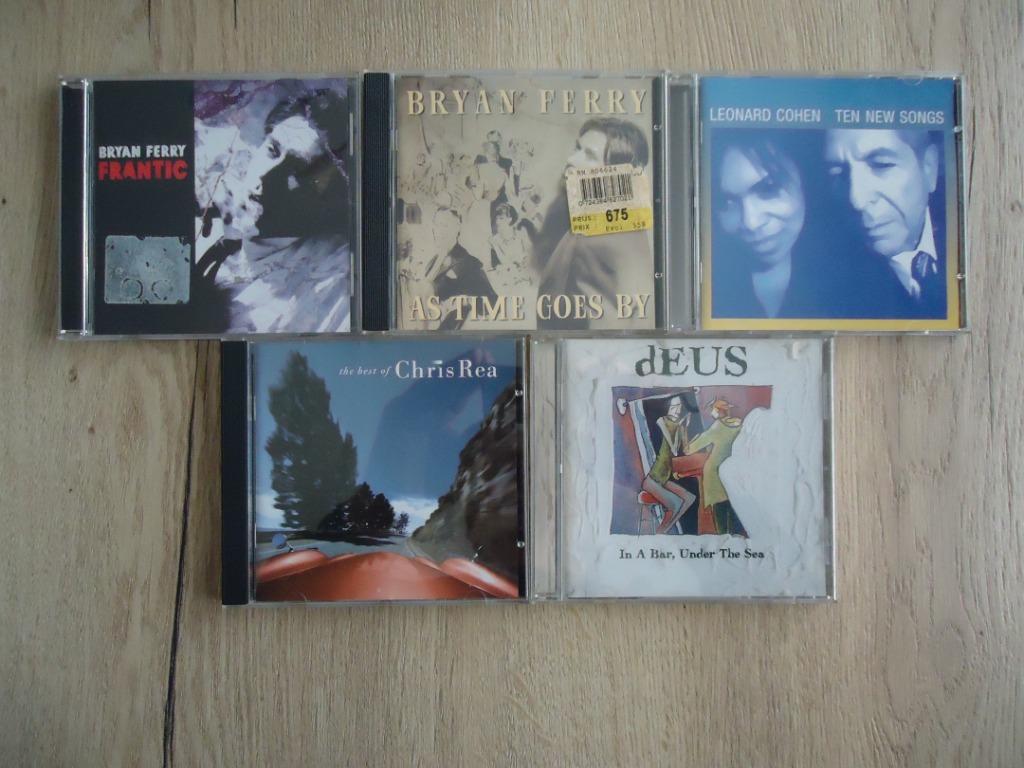 Lot 10 met 5 CD's "Bryan Ferry, Deus, Chris Rea, Leonard, Enlèvement ou Envoi, Utilisé