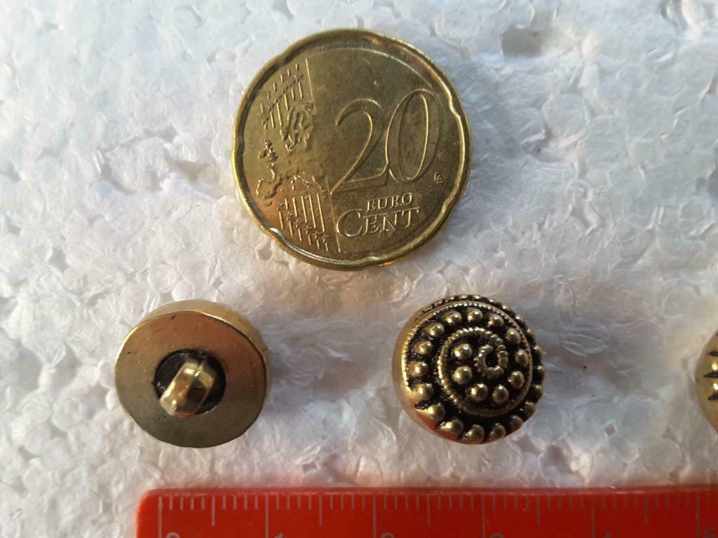 set van 4 knopen 14 mm halve bol met gouden en zwarte schach, Ophalen of Verzenden, Nieuw, Knoop of Knopen