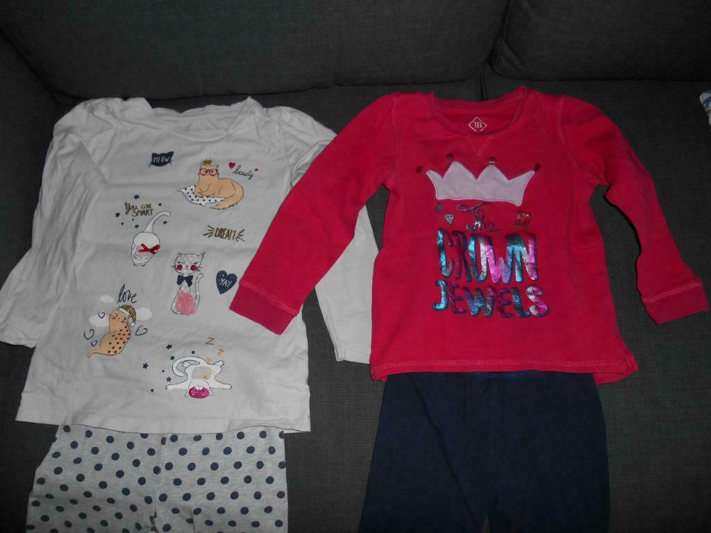 set van 2 pyjama's met lange mouwen, Nacht- of Onderkleding, Gebruikt, Tex, Meisje