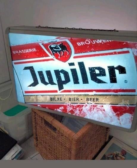 Vintage lichtbak van Jupiler.
Dubbelzijdig.
Werkt goed, Verzamelen, Ophalen of Verzenden, Zo goed als nieuw, Duvel