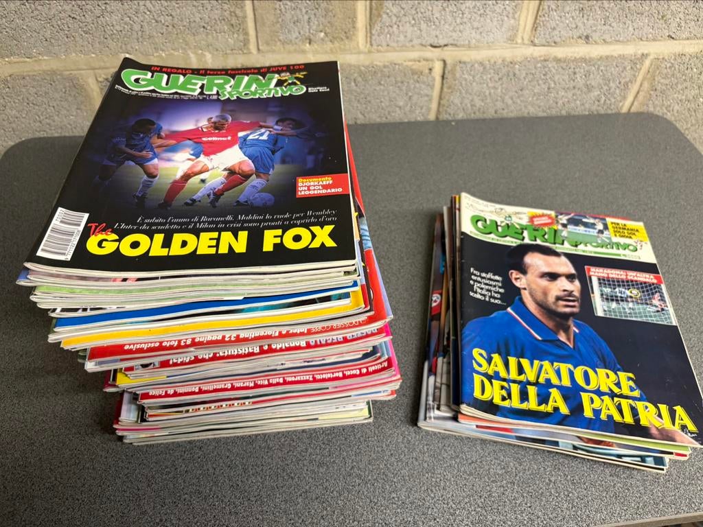 +/- 175 voetbal tijdschriften Guerin Sportivo & World Soccer, Ophalen