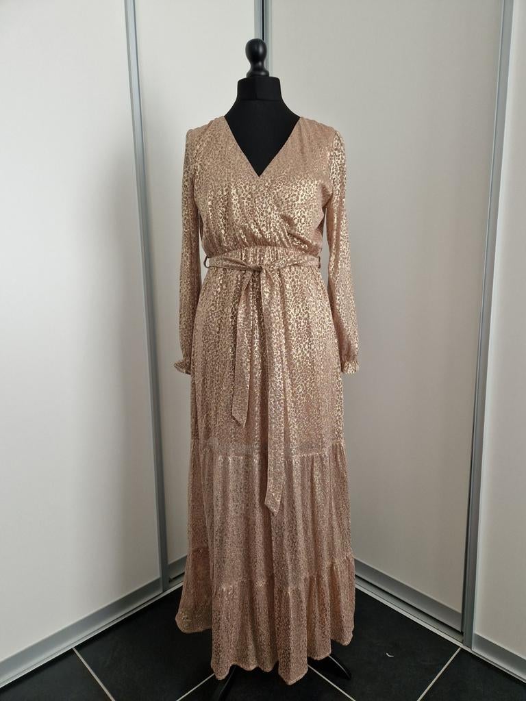 Robe fluide longues manches, dorée, Boutique MDA, Taille M-L, Neuf, Taille 38/40 (M), Enlèvement ou Envoi, Autres couleurs