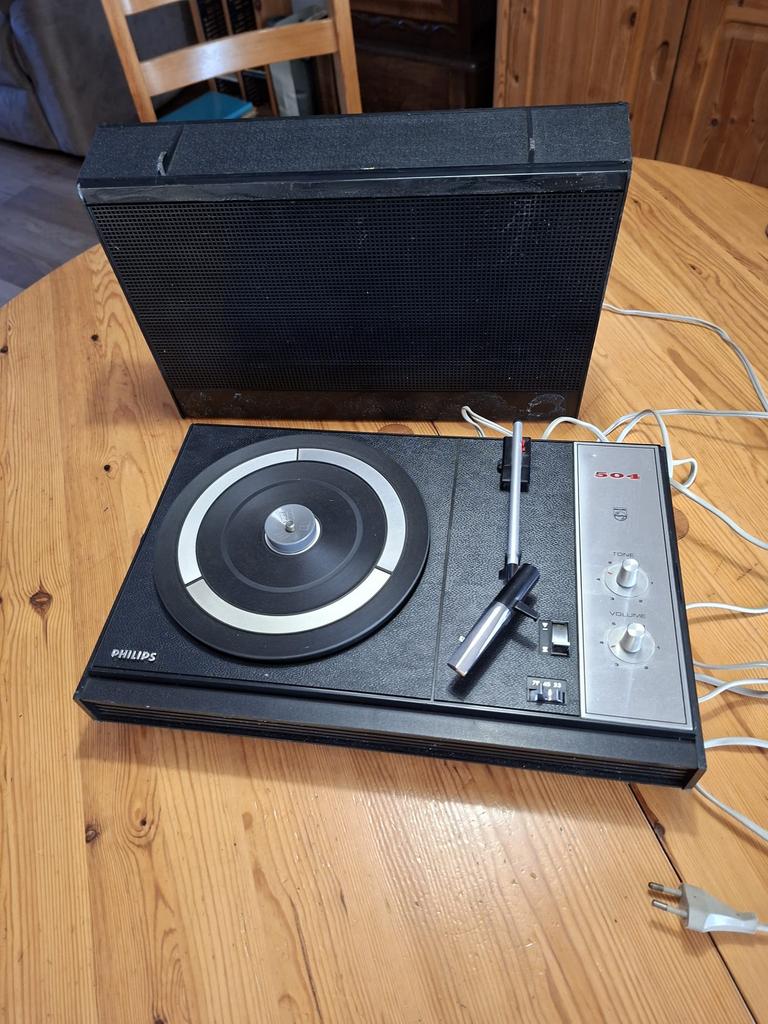 Vintage platenspeler philips, Audio, Tv en Foto, Platenspelers, Ophalen, Gebruikt, Platenspeler, Philips