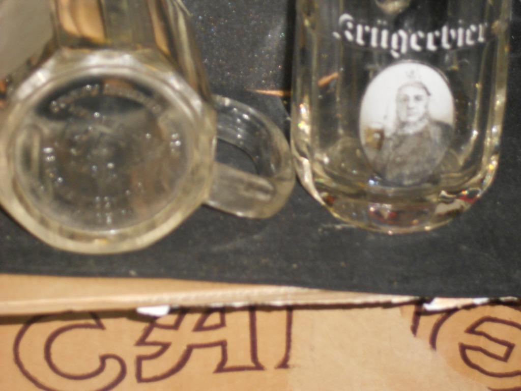 Bierkroesen.Rex.Krugerbier.Emaille.Rodenbach.Roeselare.D 44, Ophalen of Verzenden, Zo goed als nieuw, Glas of Glazen, Overige merken